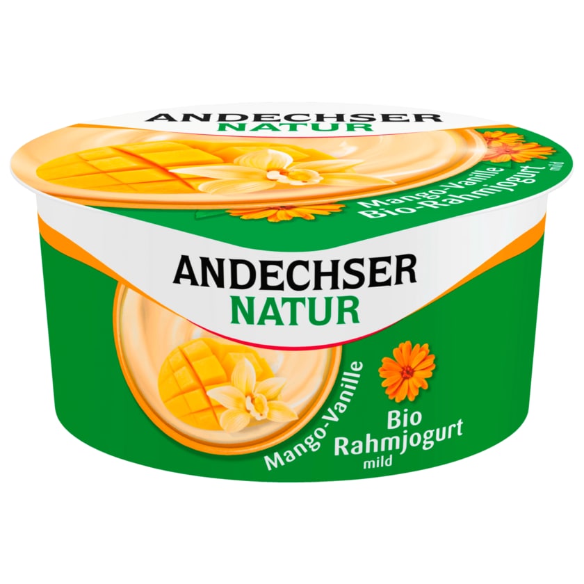 Andechser Natur Bio-Rahmjogurt Mango-Vanille 150g